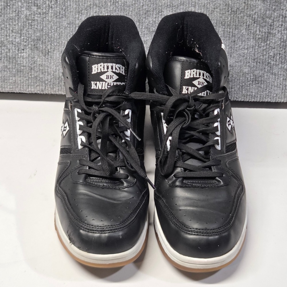 British Knights Kings SL Mens 12 Black White Gum High Top Sneakers BMKINMMV-001